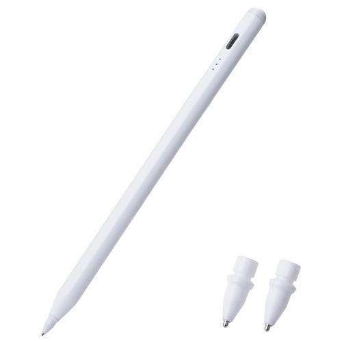 エレコム P-TPACSTAP10WH タッチペン iPad用 USB-C急速充電 交換ペン先