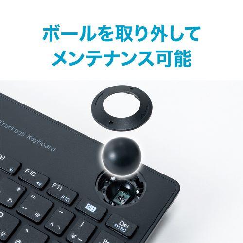 ナカバヤシ FKB-R252BK 無線トラックボールキーボード マウスボタン＋