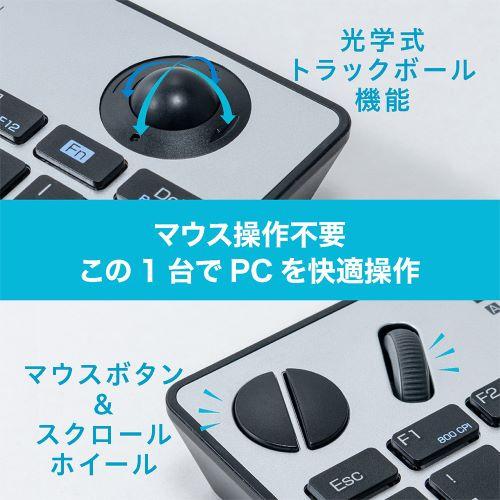 ナカバヤシ FKB-R252SL 無線トラックボールキーボード マウスボタン＋