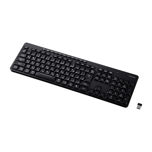 エレコム TK-QT11FDMBK ワイヤレスキーボード 静音 テンキー付 USB