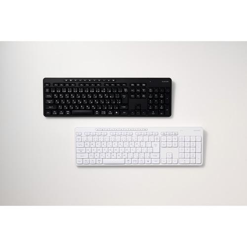 エレコム TK-QT11FDMBK ワイヤレスキーボード 静音 テンキー付 USB