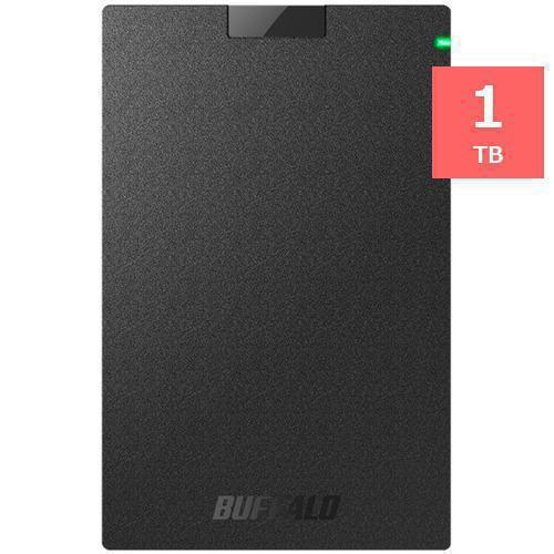 バッファロー HD-PCG1.0U3-BBA ミニステーション USB3.1(Gen1)／USB3.0 ポータブルHDD 1TB ブラック の商品画像