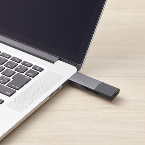エレコム ESD-EWC1000GBK USB Type-C USB-A対応 外付けポータブルSSD 1TB  ブラックの画像