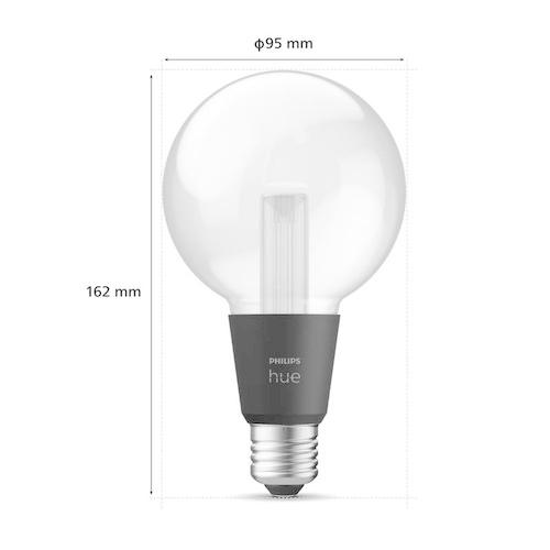 フィリップスPhilips Hue ライトガイド E26 G95 ボール電球形 40W相当