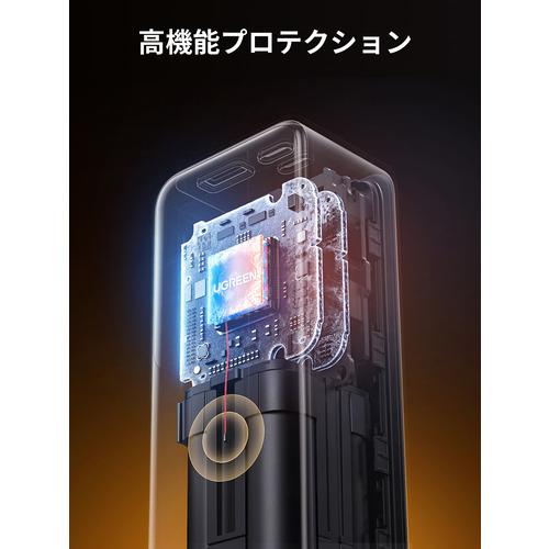 UGREEN 55987B Nexode 巻き取り式 USB-Cケーブル内蔵 モバイル
