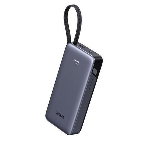 ADAさん専用 UGREEN 55988B USB-Cケーブル内蔵型モバイルバッテリー 20000mAh LED