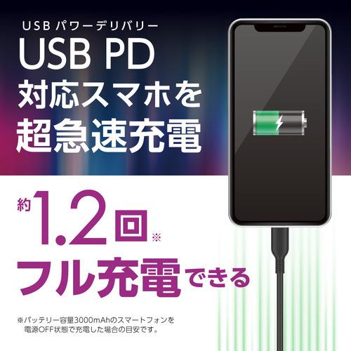 多摩電子工業 TLP156UCK 準固体モバイルバッテリー 5000mAh USB PD20W