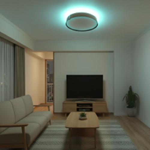 HotaluX HLDC08A445KSG 間接照明付きLEDシーリング HotaluX AURA 8畳 昼光色〜電球色 リモコン付属の画像