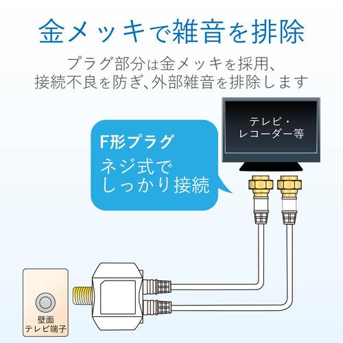 DXアンテナ 2DLWS(B) 分配器 2K4K8K(3224MHz)対応 2分配 入力L型プラグ