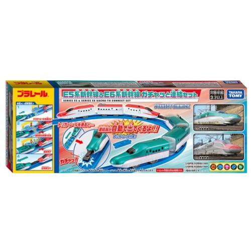 E5系・E6系新幹線セットとレール タカラトミー E5系新幹線＆E6系新幹線 ガチャッと連結セット