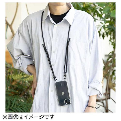 HAMEE iFace Hang and ショルダーストラップ 丸紐／ブラック 41-957660