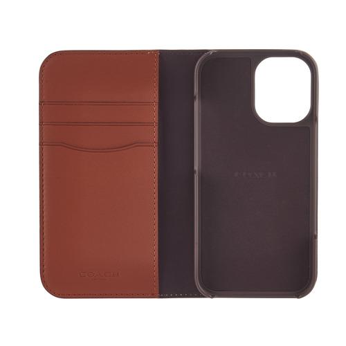 Coach CH054142 Folio iPhone 16用ケース Signature C Tan ブラウン