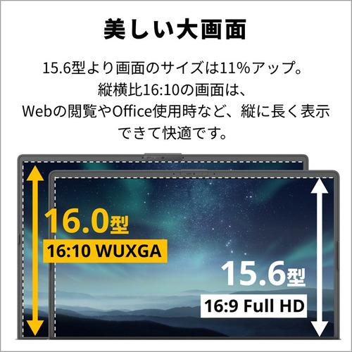 富士通 ノートPC FMV Note A FMVA53K3BA[16型 | WUXGA | Core i5 | 16GB | 256GB  | Windows 11 | Office OP付 | ブライトブラック]の画像