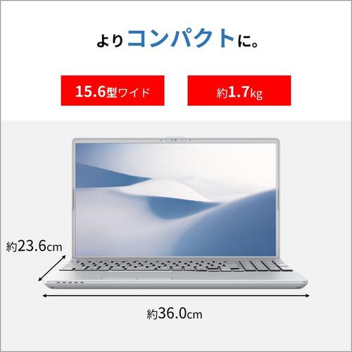 富士通 ノートPC FMV Note A FMVA500L1S[15.6型 | FHD | Ryzen 5 | 16GB | 256GB | Windows 11 Home | Officeオプ付 | ファインシルバー]の画像