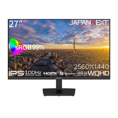 JAPANNEXT 27インチ IPSパネル搭載 WQHD液晶モニター HDR sRGB：99