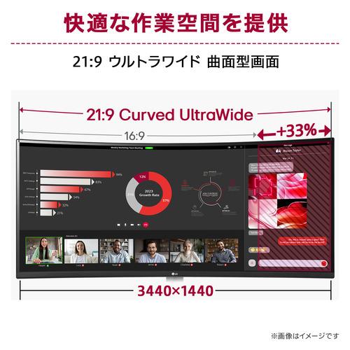 LGエレクトロニクス 34WR50QK-B 34型UWQHDウルトラワイド曲面モニター