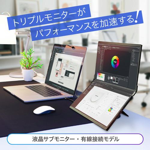 ユニーク UQ-PM15W-Q 15.6型 フルHD デュアルモバイルモニター 狭額
