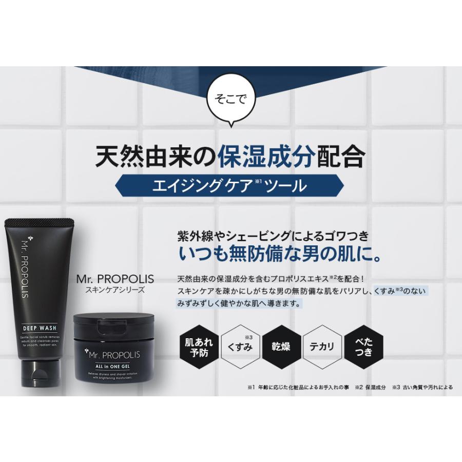 山田養蜂場 Mr.PROPOLIS オールインワンジェル 80g メンズ スキンケア