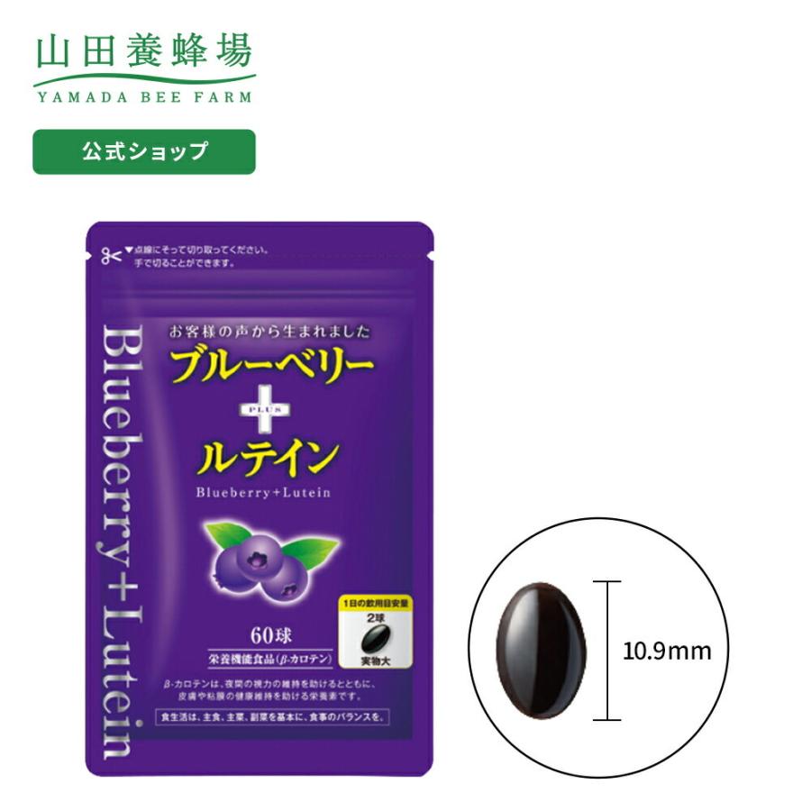 山田養蜂場 ブルーベリー＋ルテイン 60球/袋入 ギフト プレゼント サプリメント 健康補助食品 健康 人気 健康 父の日｜yamada3838