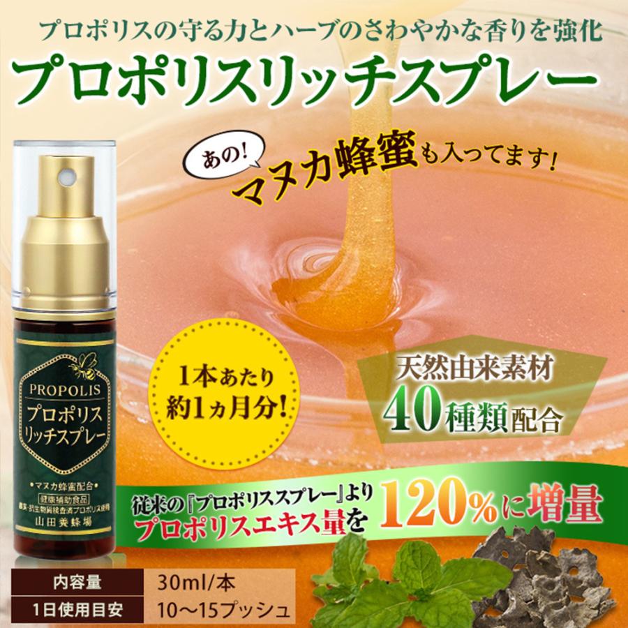 山田養蜂場 送料無料 プロポリスリッチスプレー 30ml 健康 プロポリススプレー 母の日｜yamada3838｜03