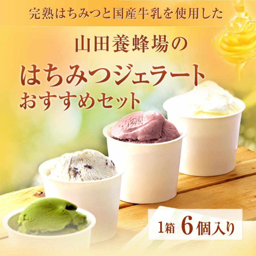 山田養蜂場 はちみつジェラートおすすめセット 1箱（6個入） はちみつ