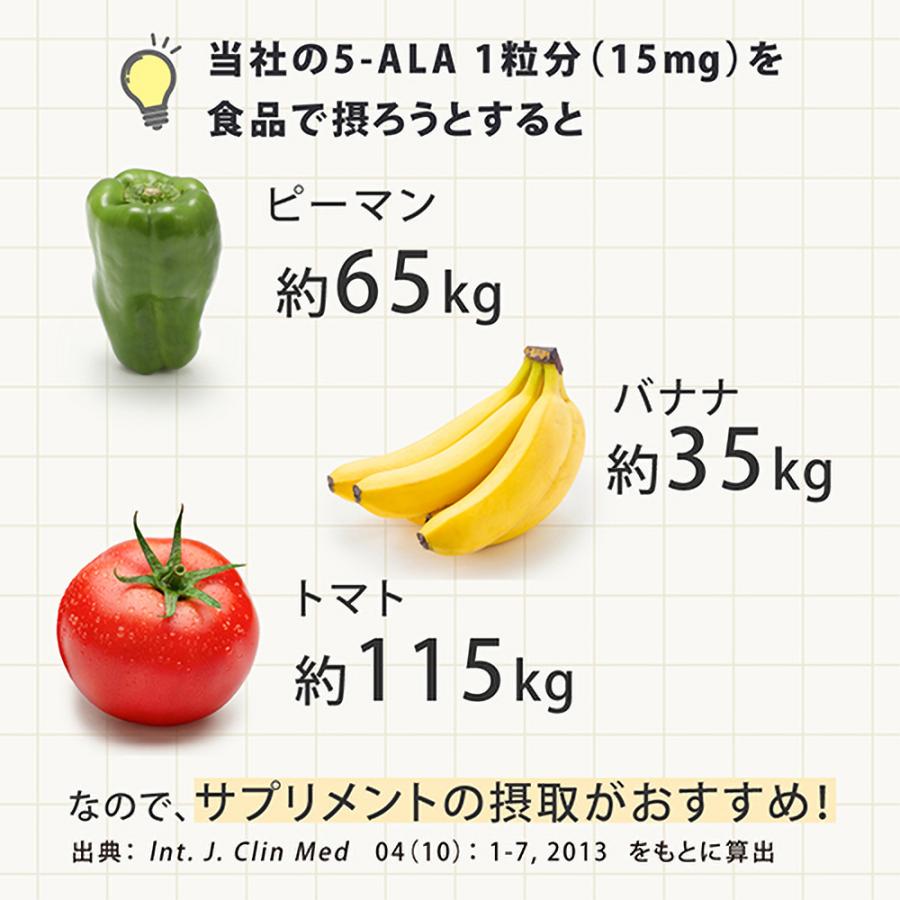 免疫分析研究センター 5-ALA（ファイブアラ）3袋セット サプリメント 日本製 450mg（1粒15mg） 約30日分×3 国内GMP認証工場 ISO アミノ酸 健康維持 送料無料_5
