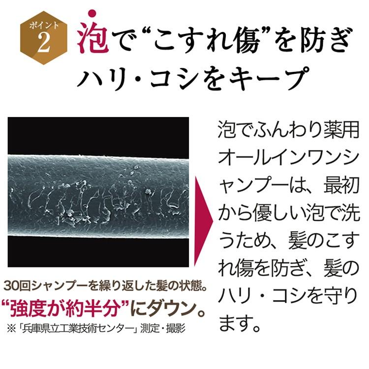 山田養蜂場 泡でふんわり 薬用オールインワンシャンプー 医薬部外品