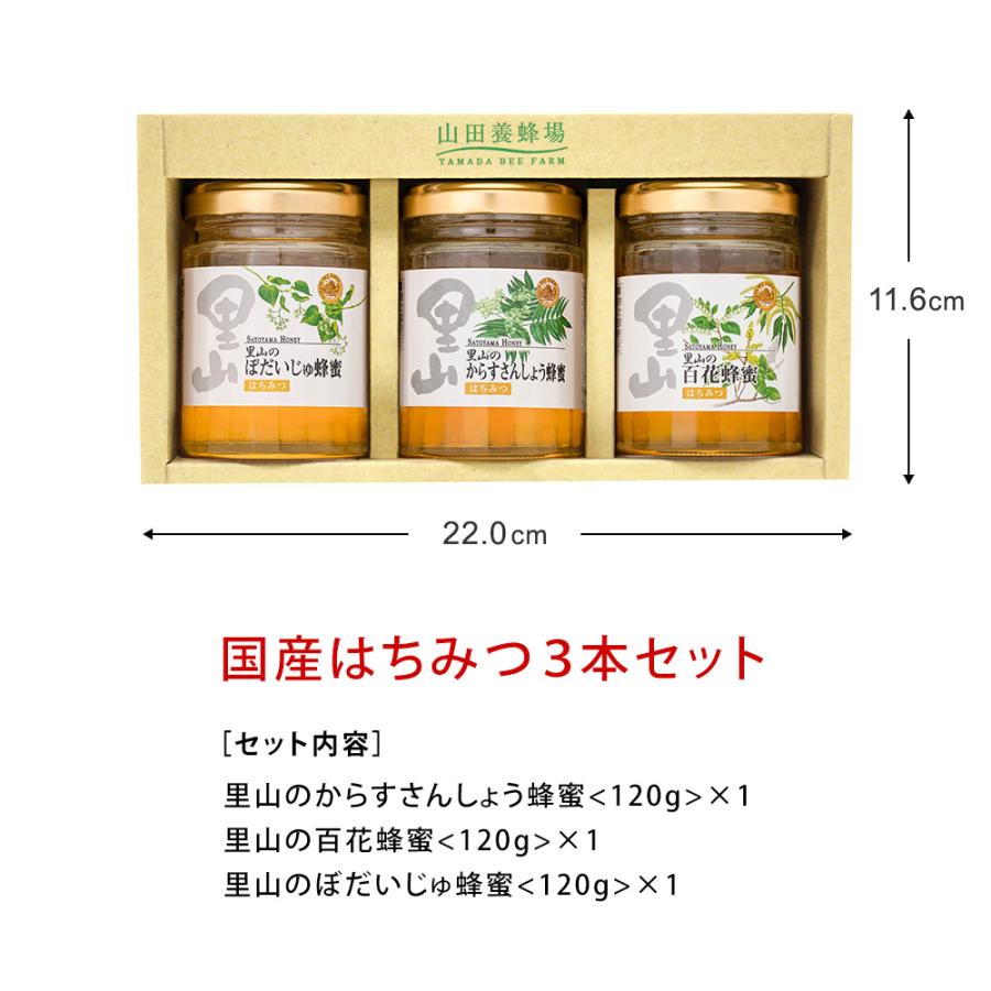 贈り物におすすめ 山田養蜂場 山田養蜂場 国産蜂蜜3本セット ギフト