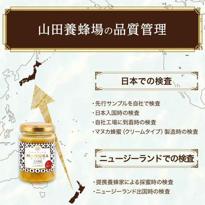 山田養蜂場 マヌカ蜂蜜 MG500+（クリームタイプ） ＜200g×5＞ 母の日の画像