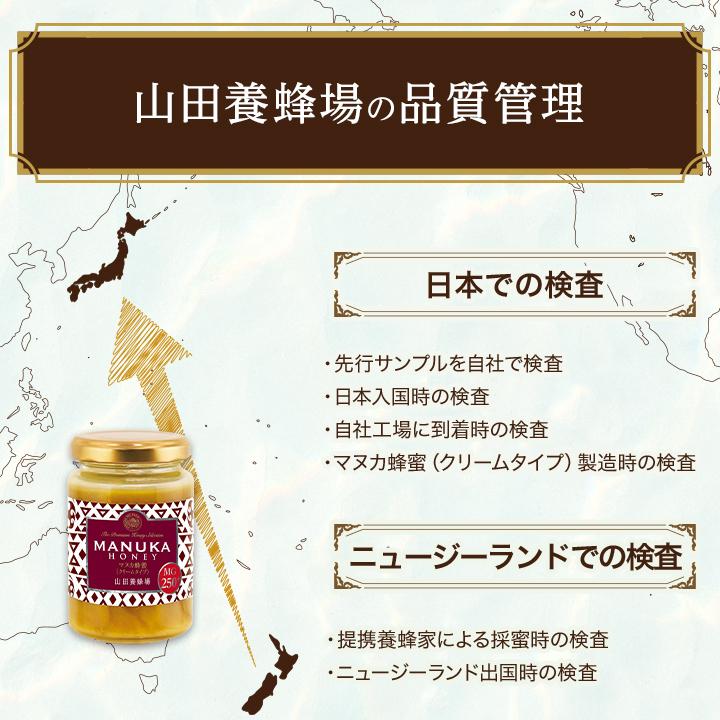 山田養蜂場 マヌカ蜂蜜 MG250+ (クリームタイプ) ＜200g×4本＞ グリホサート検査済 母の日の画像