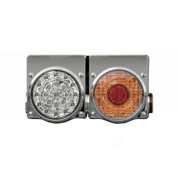 ICL LEDコンビネーションランプ ICL LEDコンビテールランプ 丸型クリア2連吊り下げタイプ : ヤマダ