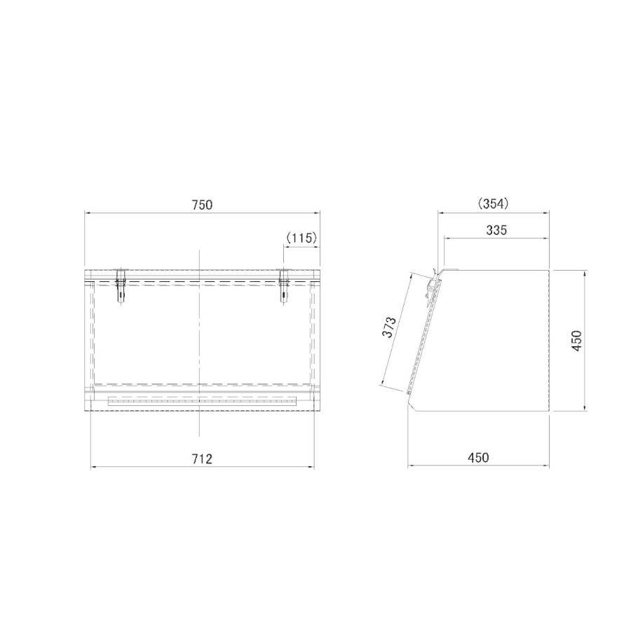 ステンレス工具箱 750×450×450mm HKK-750A SUS304 : ヤマダボディー