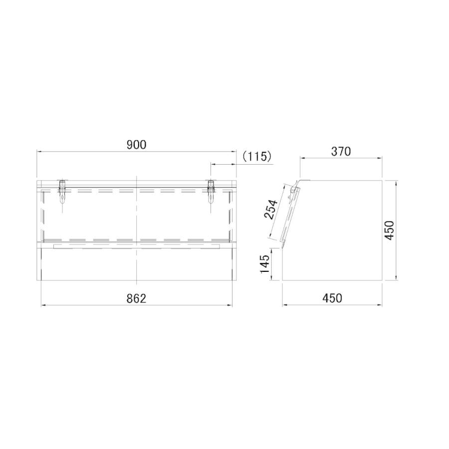 ステンレス工具箱 900×450×450mm HFT-900 SUS304 : ヤマダボディー