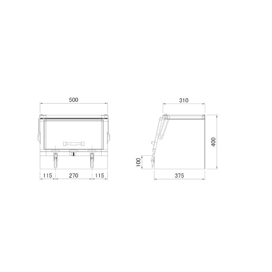 ステンレススライドオープン工具箱500×375×400mm 中間鋼種｜yamadabody｜04