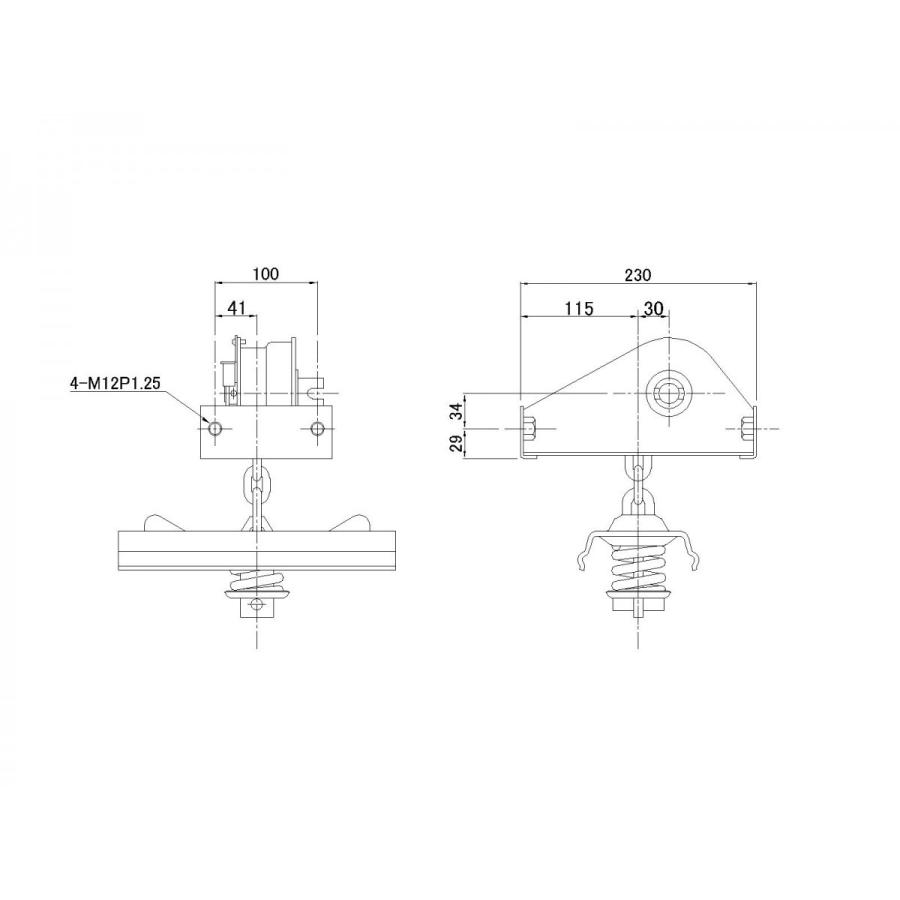 スペアタイヤキャリア RU-220 (センター吊) φ221 大型用 : ヤマダ