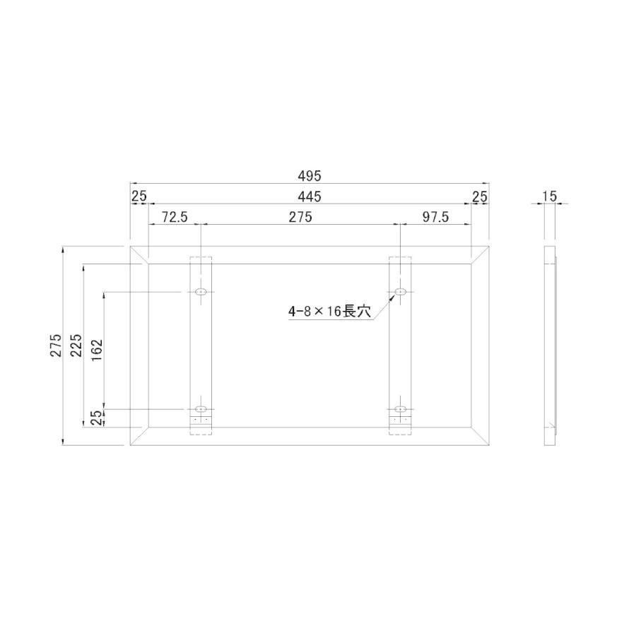 ナンバー枠角パイプ型ステンレス大型用 : ヤマダボディーワークス