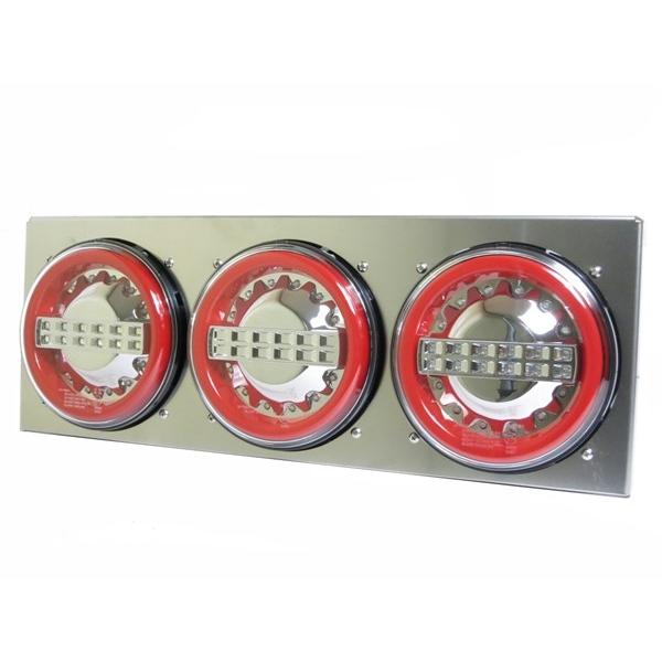 JB 丸型LEDテールランプ 3連 バックランプ付 埋め込み型 : ヤマダ
