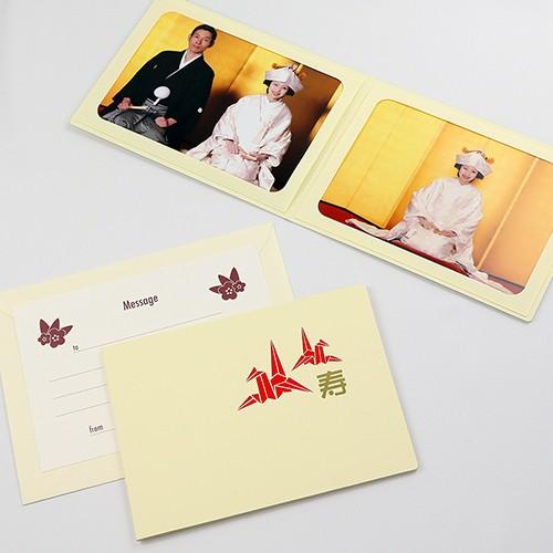 ペーパー フォトフレーム 写真台紙 和装婚礼 結婚式 寿 折り鶴 2lサイズ 2面ヨコ クリーム 写真台紙のお店 山田屋台紙店 通販 Yahoo ショッピング