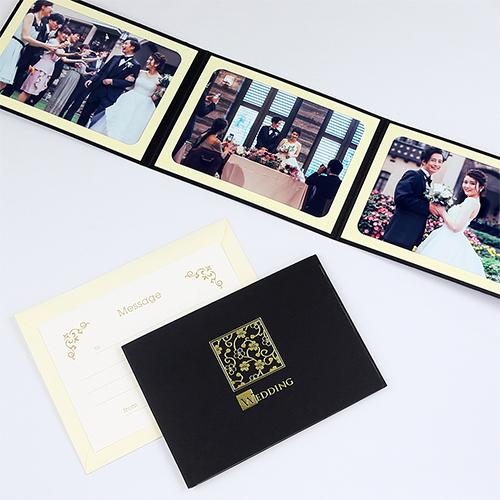 ペーパー フォトフレーム 写真台紙 ウエディング 結婚式 Wedding 桜 2lサイズ 3面ヨコ ブラック 写真台紙のお店 山田屋台紙店 通販 Yahoo ショッピング