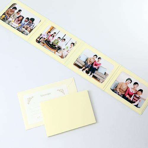 13周年記念イベントが ペーパー フォトフレーム 写真台紙 無地表紙 2lサイズ 4面ヨコ クリーム メッセージカード ツタ