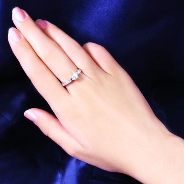 Pt100 ハーフエタ二ティープリンセスリング 11号 |  | 02