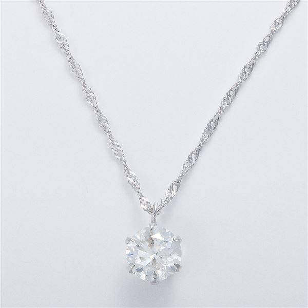 値段 K18WG 1ctダイヤモンドペンダント/ネックレス スクリューチェーン
