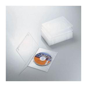 (まとめ)エレコム スリムDVDトールケース CCD-DVDS03CR〔×10セット〕