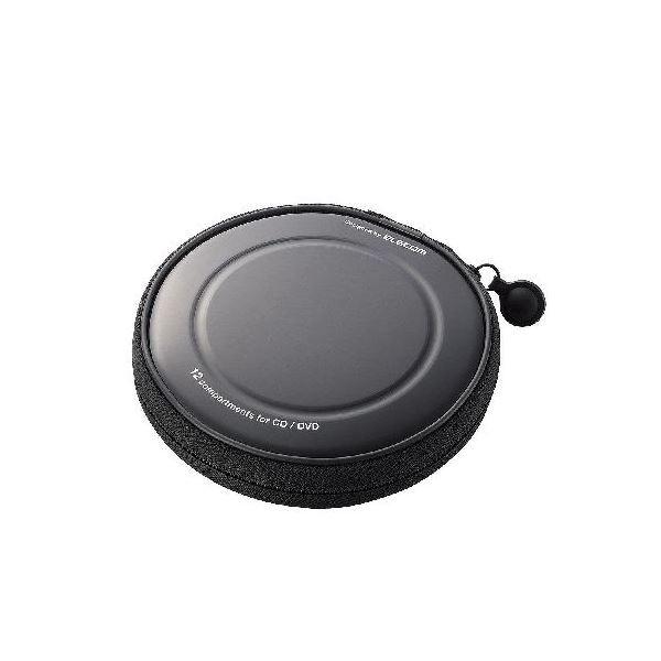 (まとめ)エレコム CD/DVDファスナーケース CCD-H12BK〔×10セット〕