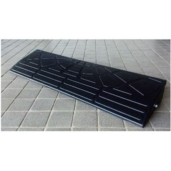 4個セット〕 ECOラバースロープ 段差スロープ/段差プレート 〔幅90cm
