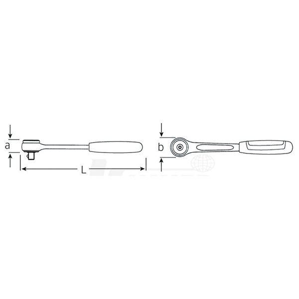 STAHLWILLE スタビレー 435QRN 3/8SQ 80ギア ラチェットハンドル 12111020 工具 作業工具 ツール DIY_1
