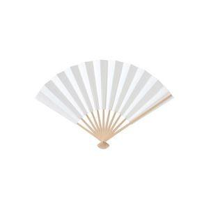 （まとめ） ゴークラ カラー扇子 白〔×20セット〕