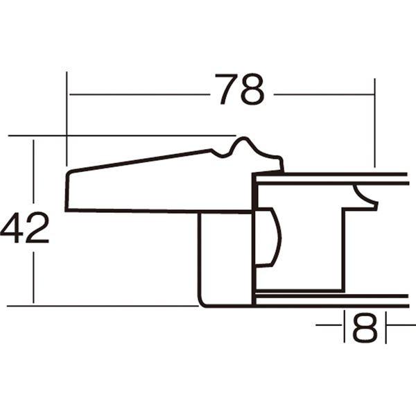 シンプル仕様 油絵額縁／油彩額縁 〔F12 チーク〕 表面カバー