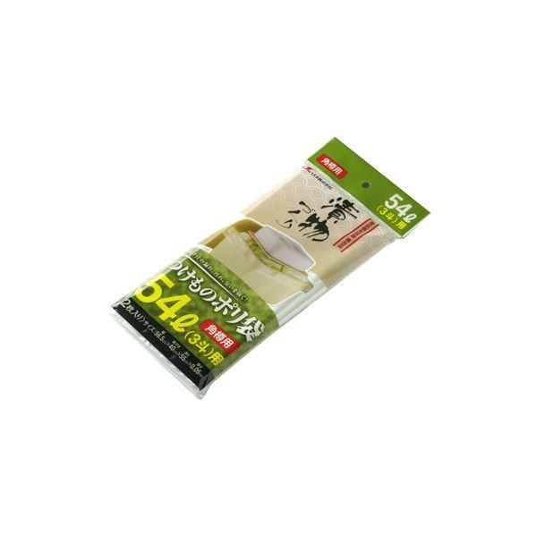 〔100セット〕 新漬物ポリ袋/漬物用品 〔角樽用 54L 3斗〕 材質：PE クリア 〔キッチン用品 家庭用品 手づくり〕