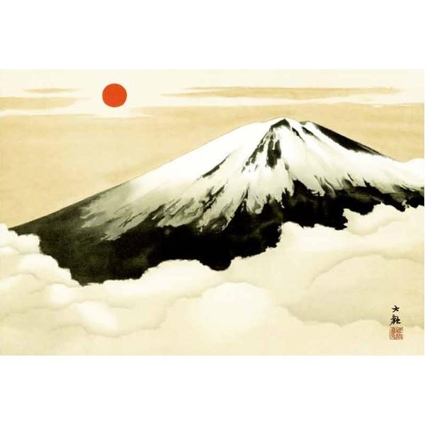 横山大観生誕150年 〕 富士図 富士絵画 高精彩特色技術絵 横山大観